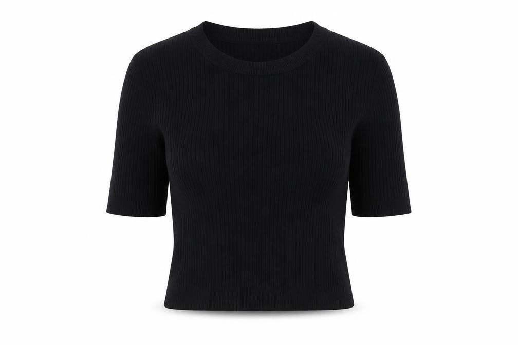 Seraphine Women's Black Knit Top, Size 10, 3/4 Sleeve