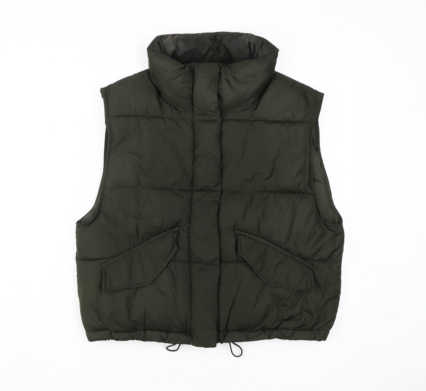 H&M Women’s Green Puffer Waistcoat, S, Outdoor