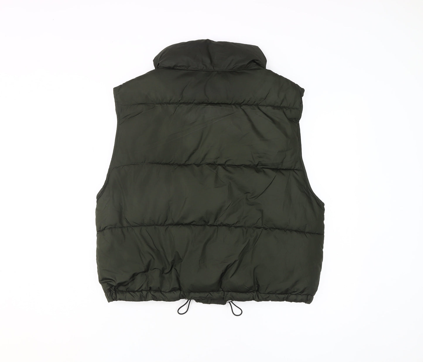 H&M Women’s Green Puffer Waistcoat, S, Outdoor