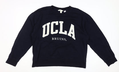 H&M Womens Black UCLA Pullover Sweatshirt M