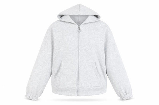 Stradivarius Women's Grey Full Zip Hoodie XS