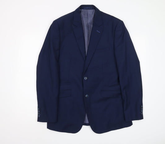 Cavani Men's Blue Blazer Jacket Size 40 Regular Fit