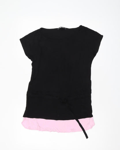 Armani Exchange Women's Black Tunic, Short Sleeve, S