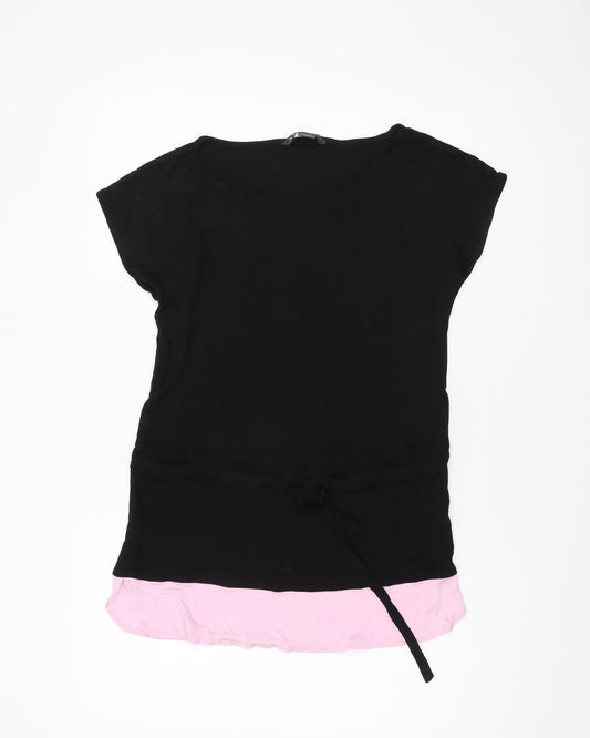 Armani Exchange Women's Black Tunic, Short Sleeve, S