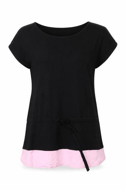 Armani Exchange Women's Black Tunic, Short Sleeve, S