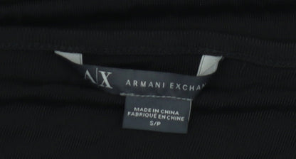 Armani Exchange Women's Black Tunic, Short Sleeve, S