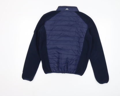 Back view of Trespass boys’ blue puffer jacket 11-12 years winter coat