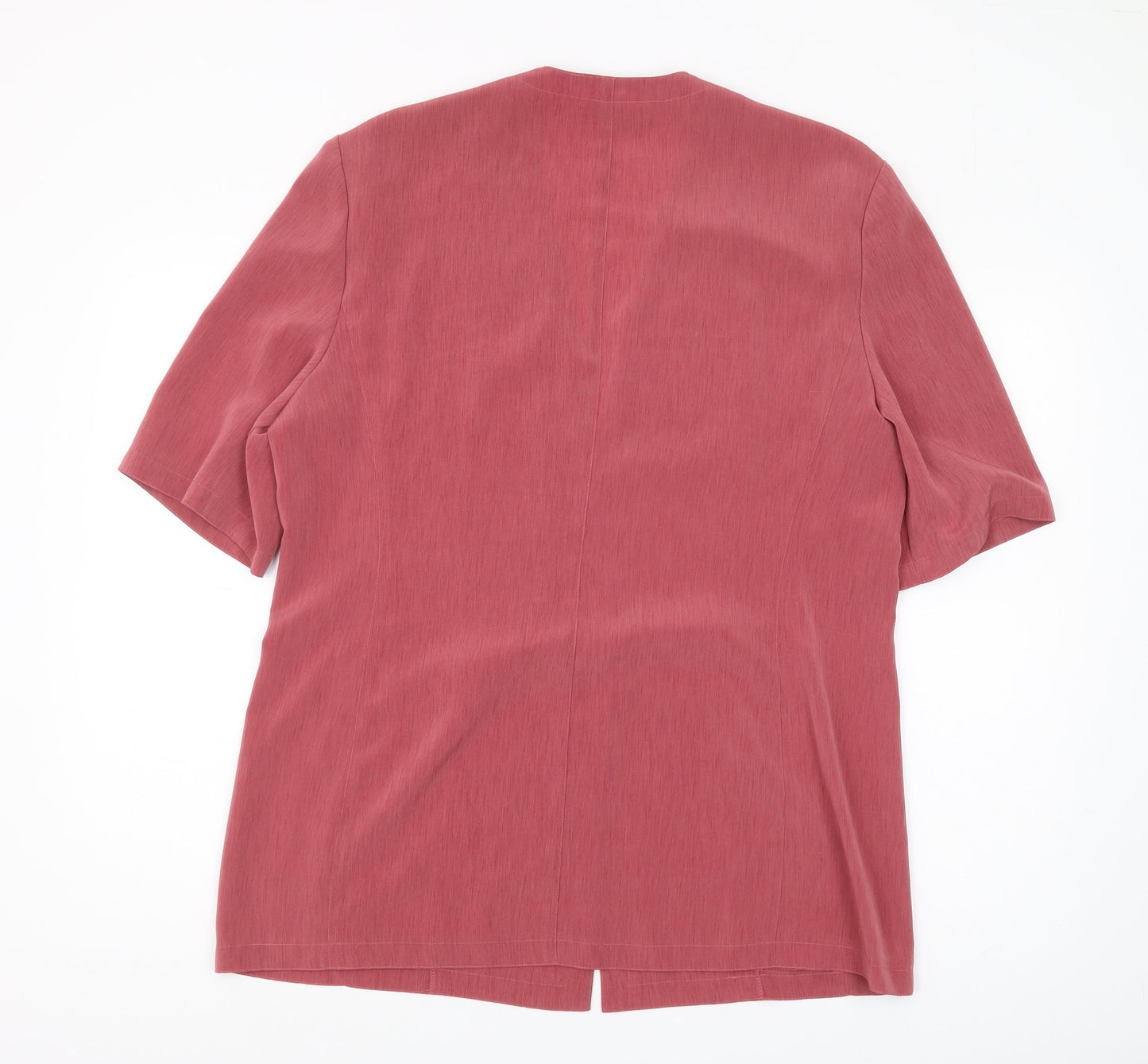 Windsmoor Women Red Short Sleeve V-Neck Top Size 14