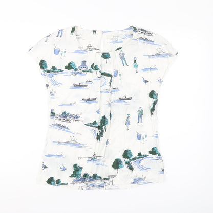 Boden Women's Multicoloured Floral Blouse UK 6