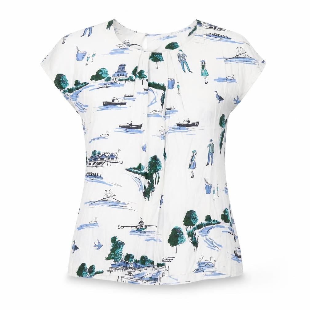 Boden Women's Multicoloured Floral Blouse UK 6
