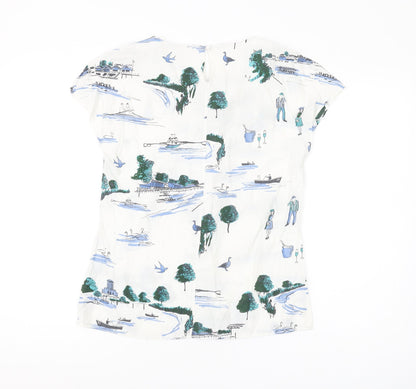 Boden Women's Multicoloured Floral Blouse UK 6