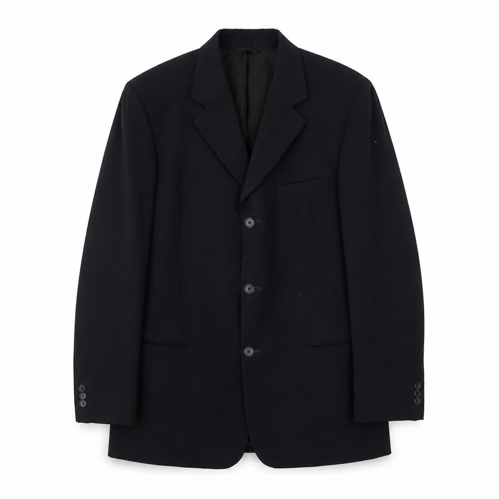 DKNY Men's Black Wool Blazer 40R - Classic Business Jacket