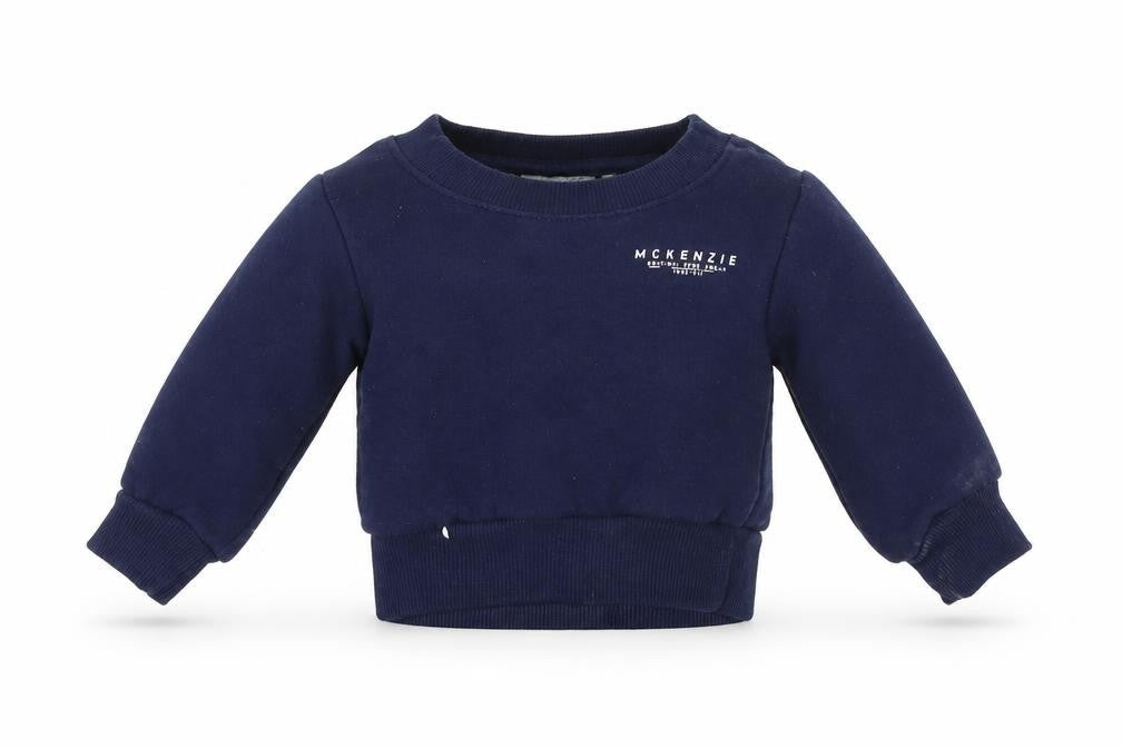 McKenzie Unisex Baby Blue Crew Neck Sweatshirt 0-3 Months