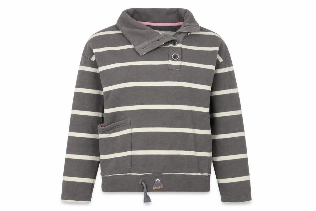 Joules Women's Brown Striped Pullover Sweatshirt XS