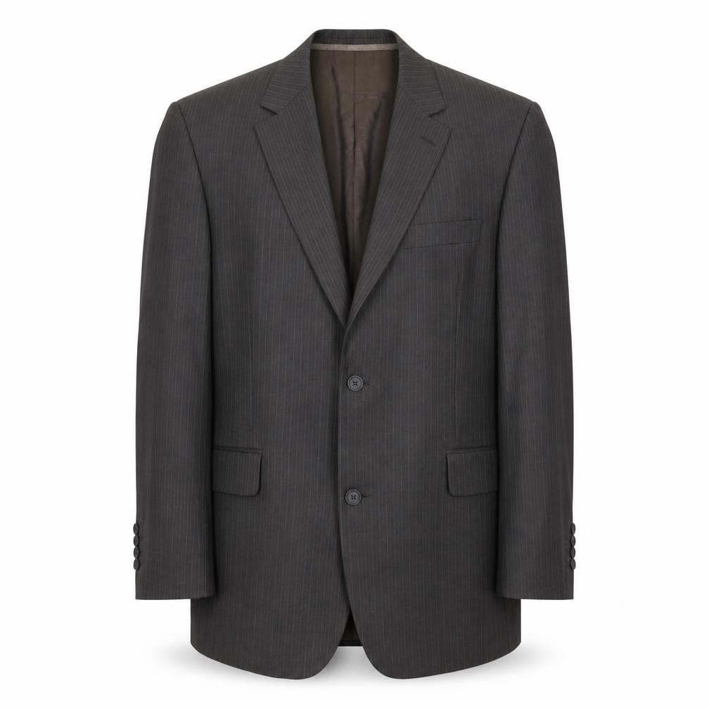 Daniel Hechter Men's Grey Striped 40 Blazer Jacket