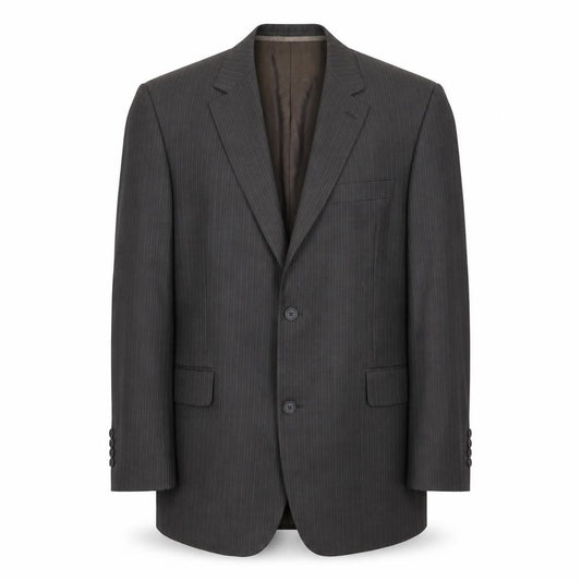 Daniel Hechter Men's Grey Striped 40 Blazer Jacket