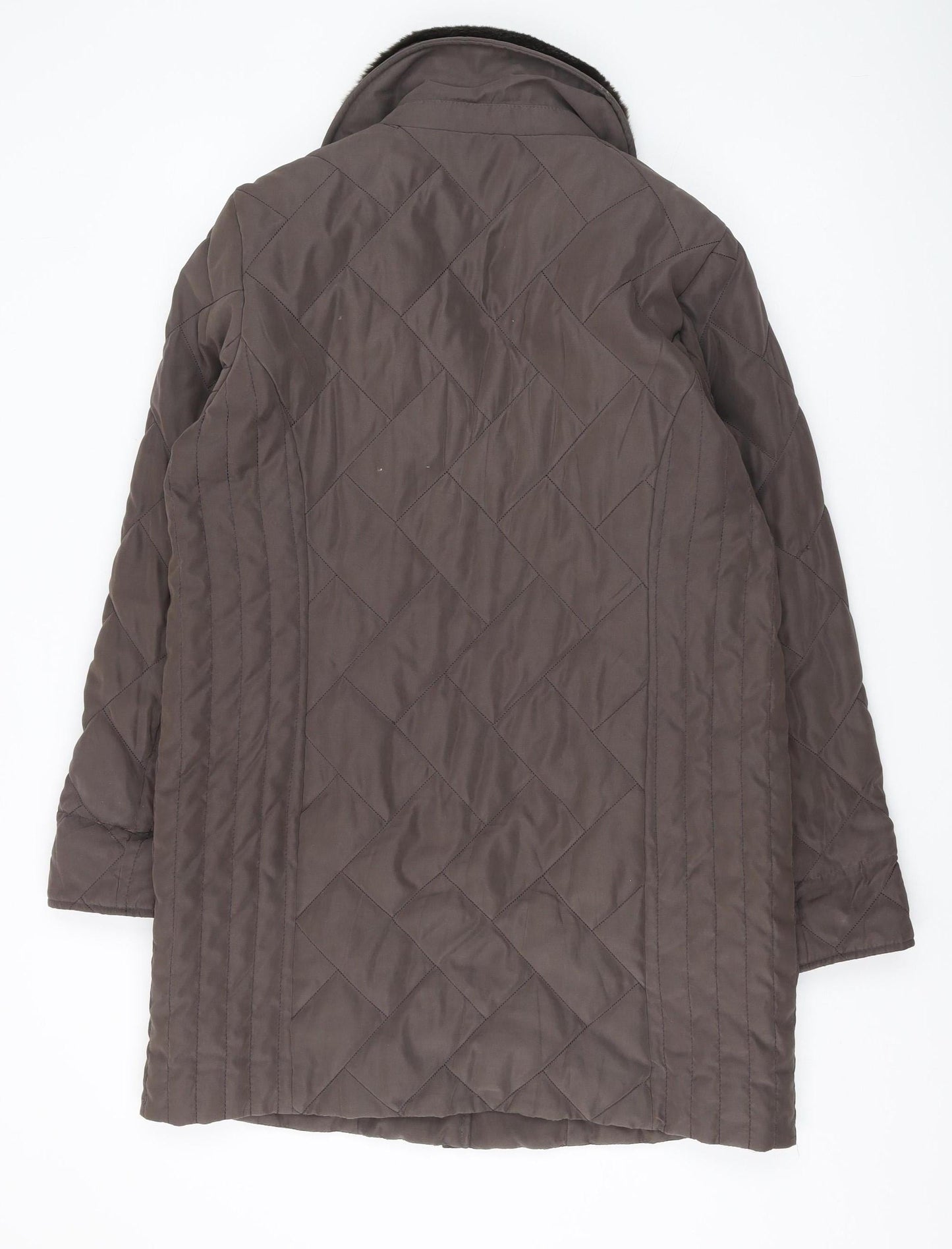 Eastex Women's Brown Quilted Long Coat Size 10