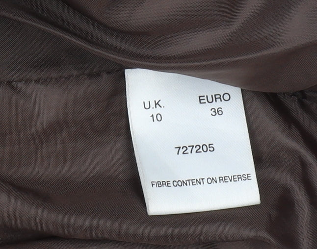 Eastex Women's Brown Quilted Long Coat Size 10