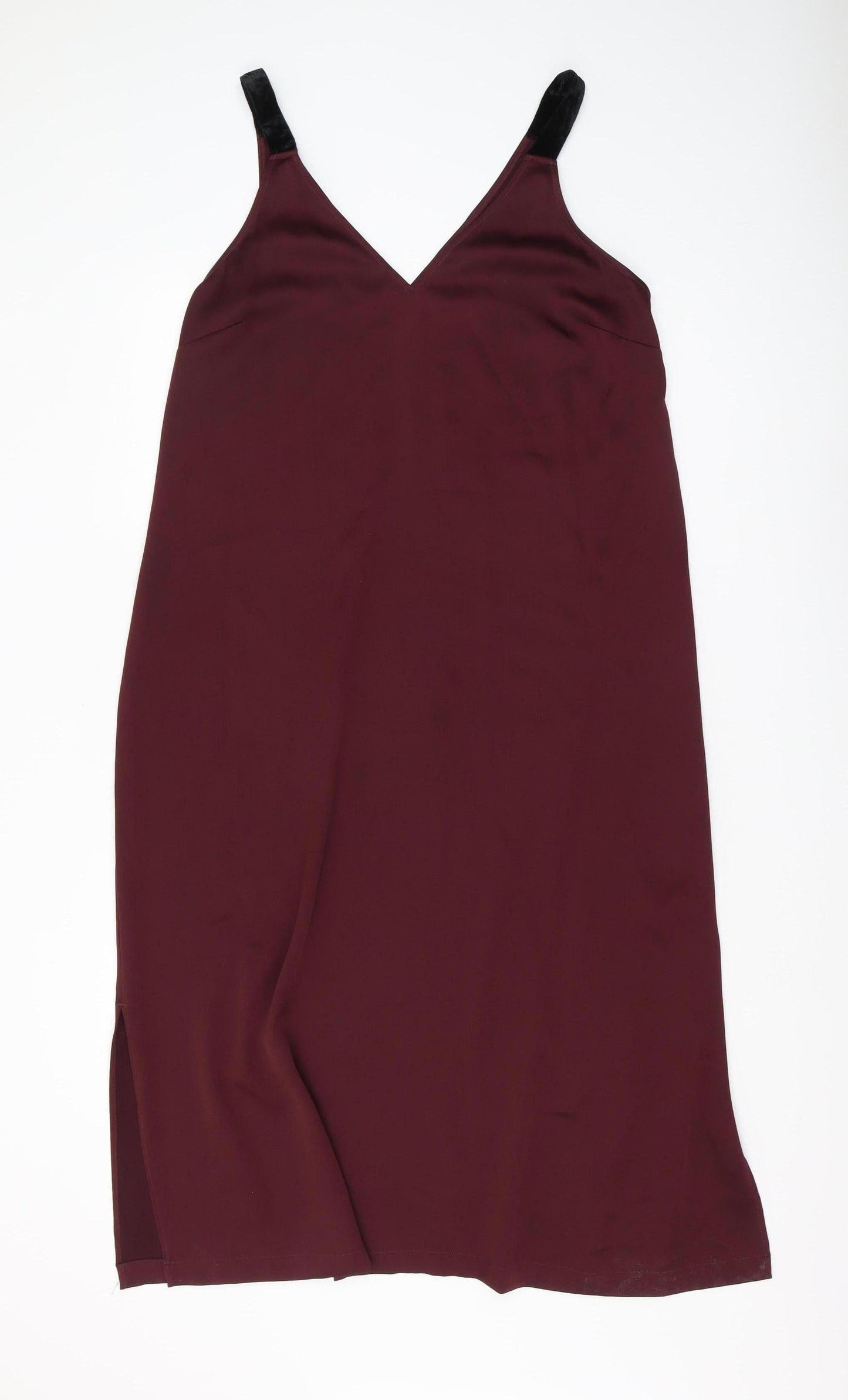 Marks and Spencer Women's Purple Slip Dress, Size 14, Midi