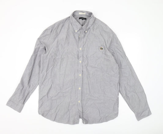 Ted Baker Men's Grey Long Sleeve Button-Up Shirt