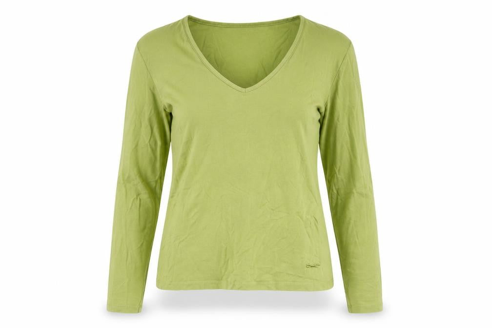 Paul Costelloe Green V-Neck Women's T-Shirt Size 4
