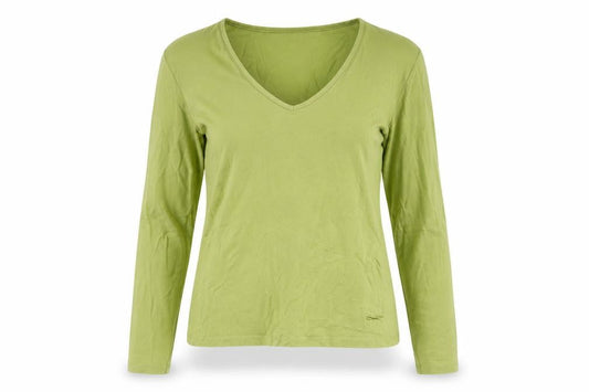 Paul Costelloe Green V-Neck Women's T-Shirt Size 4