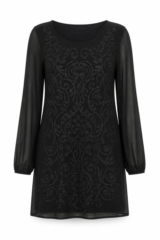 M&Co Black Women's Shift Dress, Size 12
