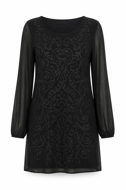 M&Co Black Women's Shift Dress, Size 12