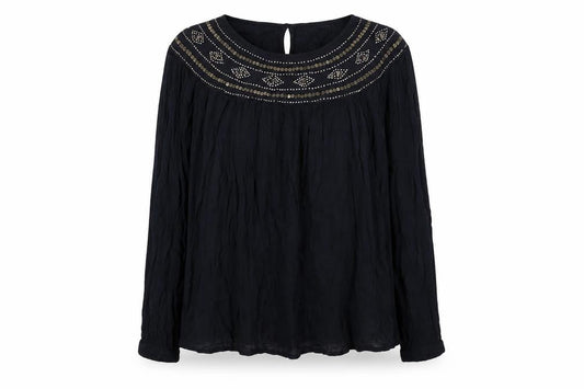 Marks and Spencer Women's Black Studded Blouse Size 16