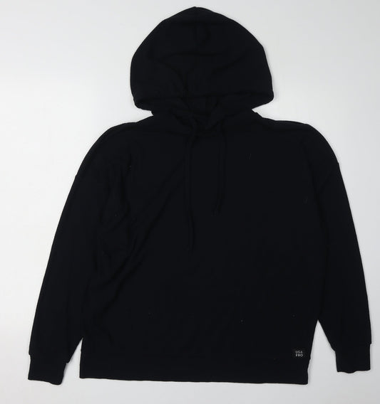 USA PRO Unisex Black Pullover Hoodie Size 10