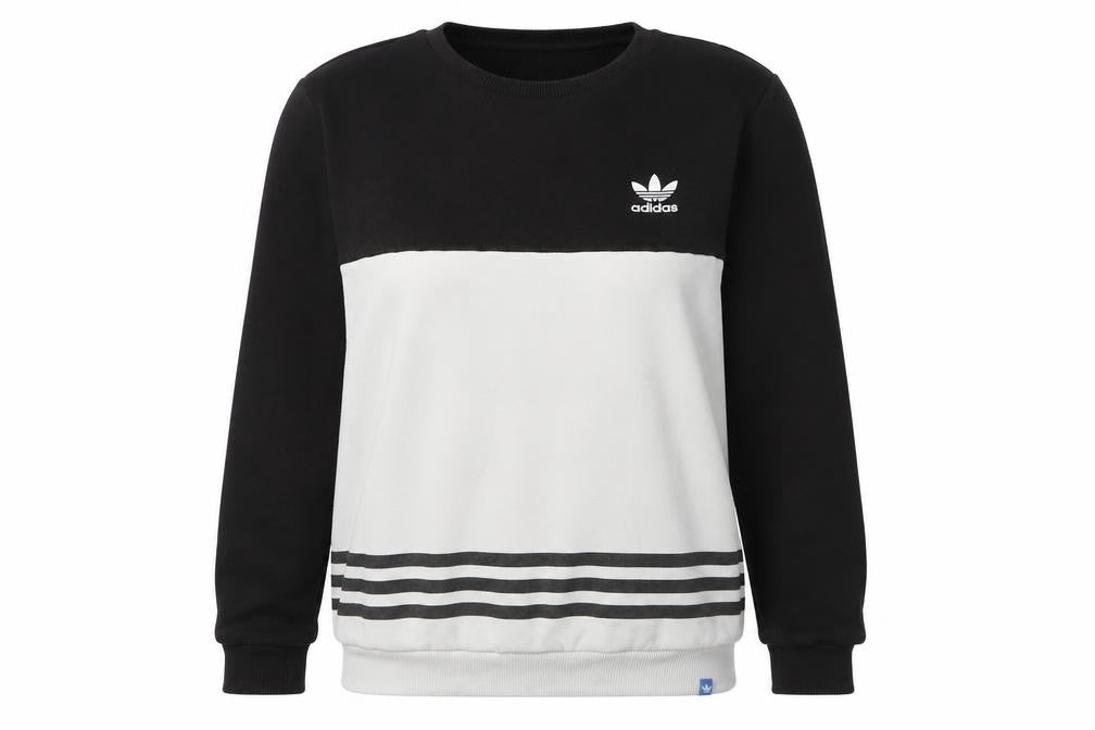 Adidas Black M Colourblock Logo Sweatshirt Unisex