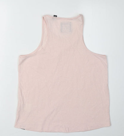 Superdry Women's Pink Tank Top - Size 8, Cotton Blend