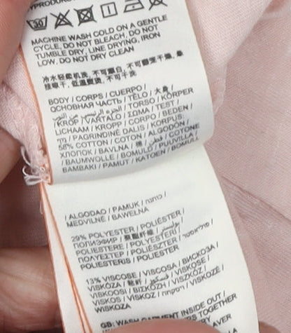 Superdry Women's Pink Tank Top - Size 8, Cotton Blend