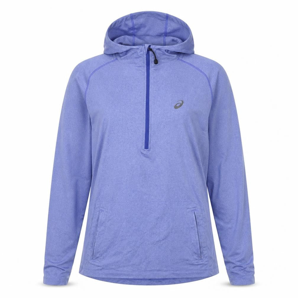 Asics Women's Blue Pullover Hoodie S, Sporty & Stylish