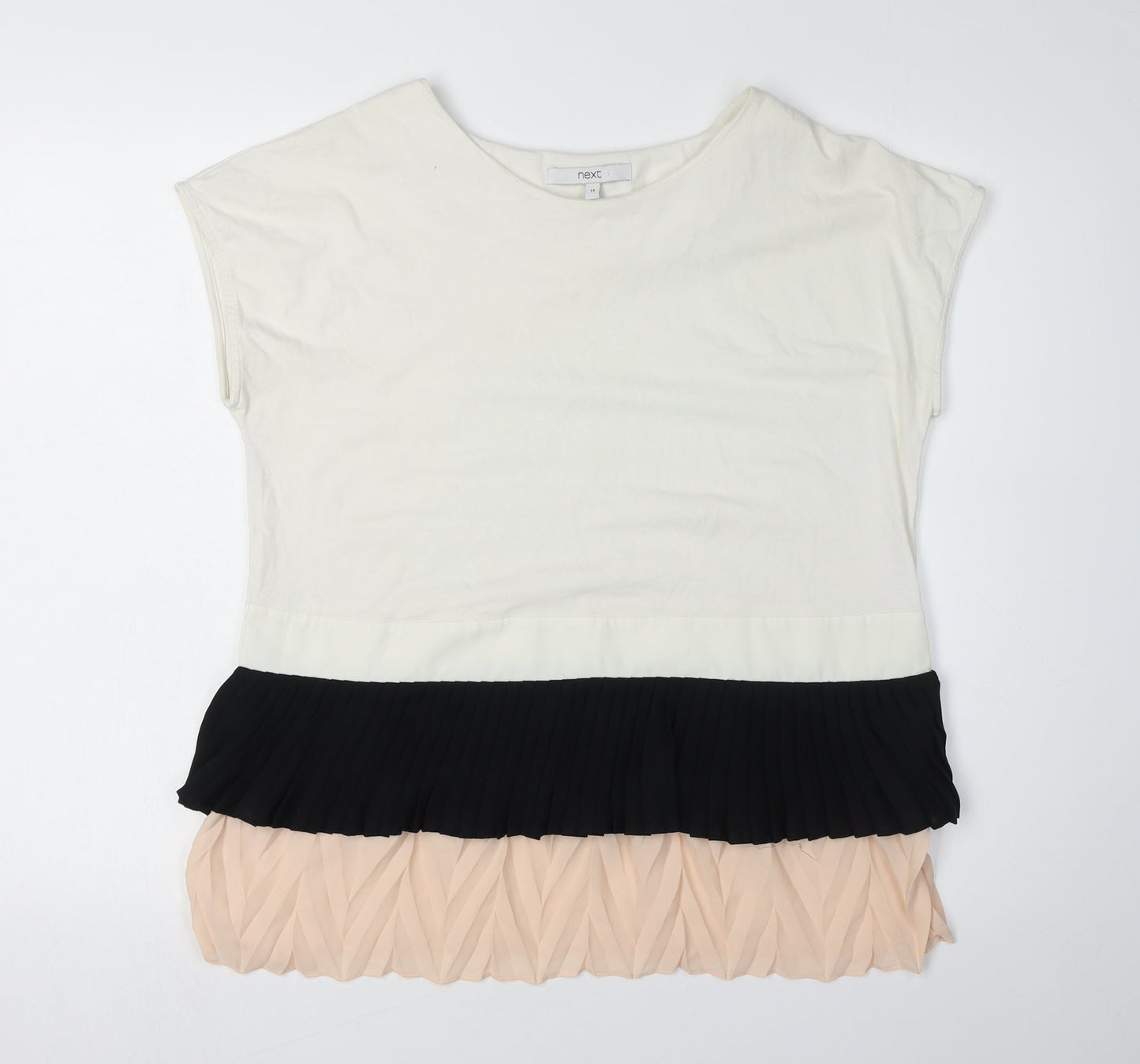 Next Women's Ivory Jersey Top Size 14 - Casual Sleeveless