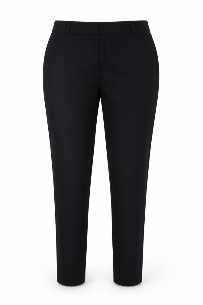 ICHI Women's Black Trousers M Regular Fit