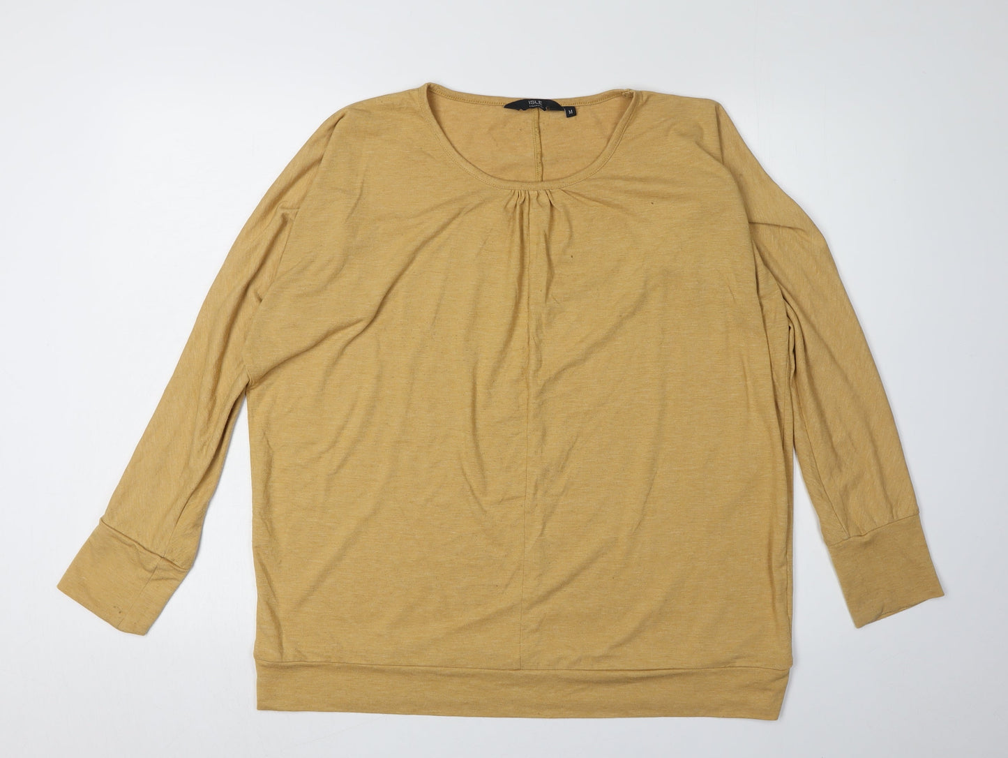 Isle Collection Yellow Long Sleeve Women's T-Shirt M