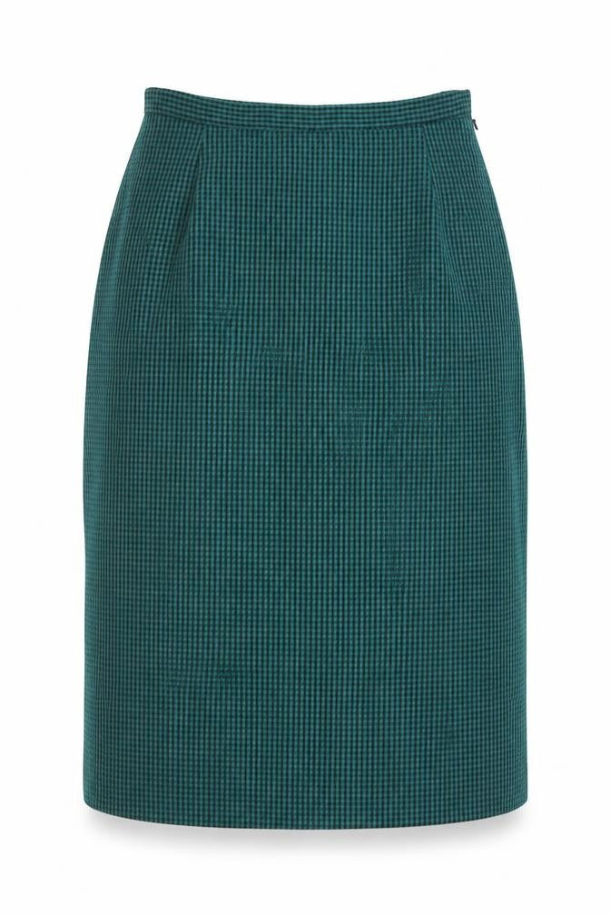 Eastex Women's Green Check Midi Skirt Size 14