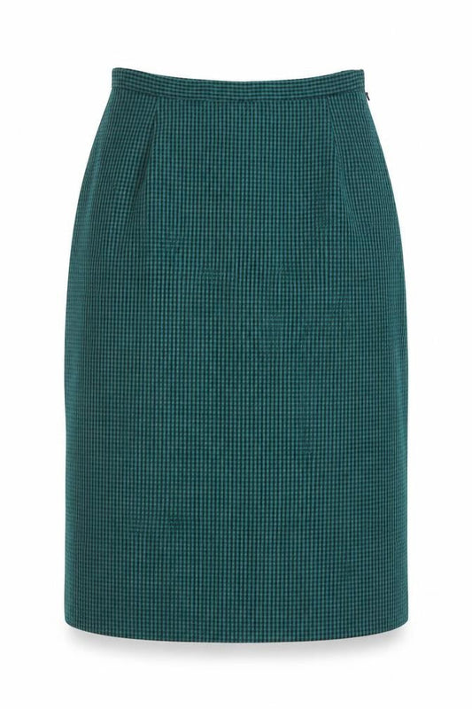 Eastex Women's Green Check Midi Skirt Size 14