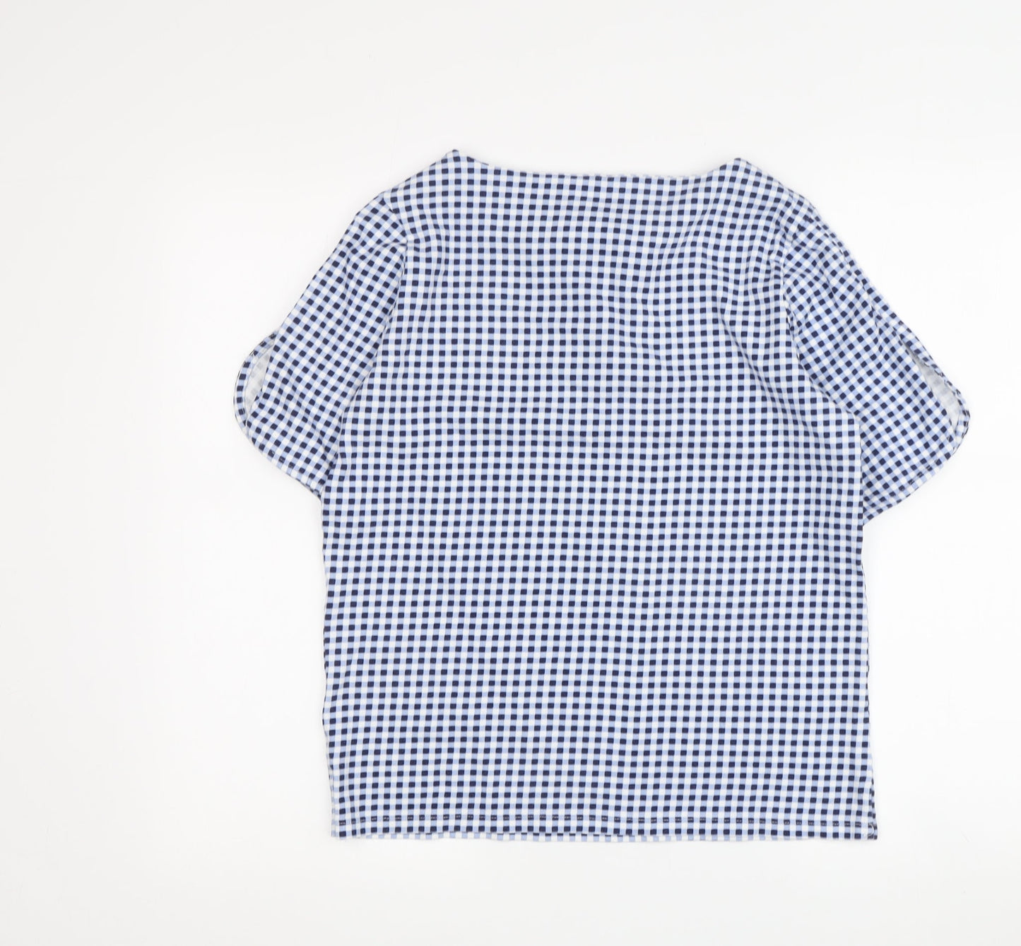 Laura Ashley Women's Blue Check Blouse Size 10