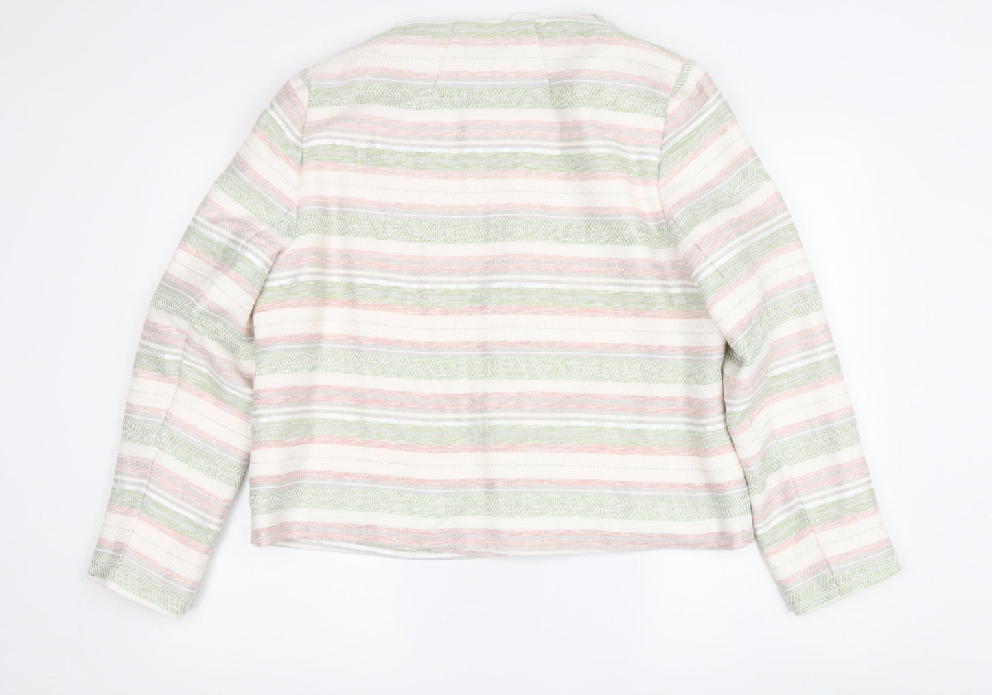 Eastex Women's Multicoloured Striped Jacket - Size 16
