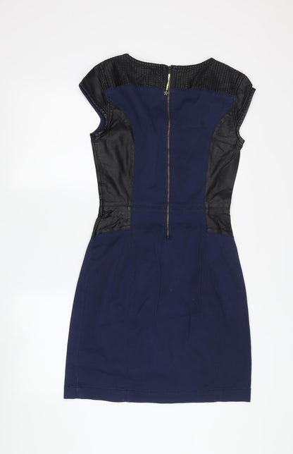 Back view of Hilfiger Denim Women's Blue Sheath Dress, size S