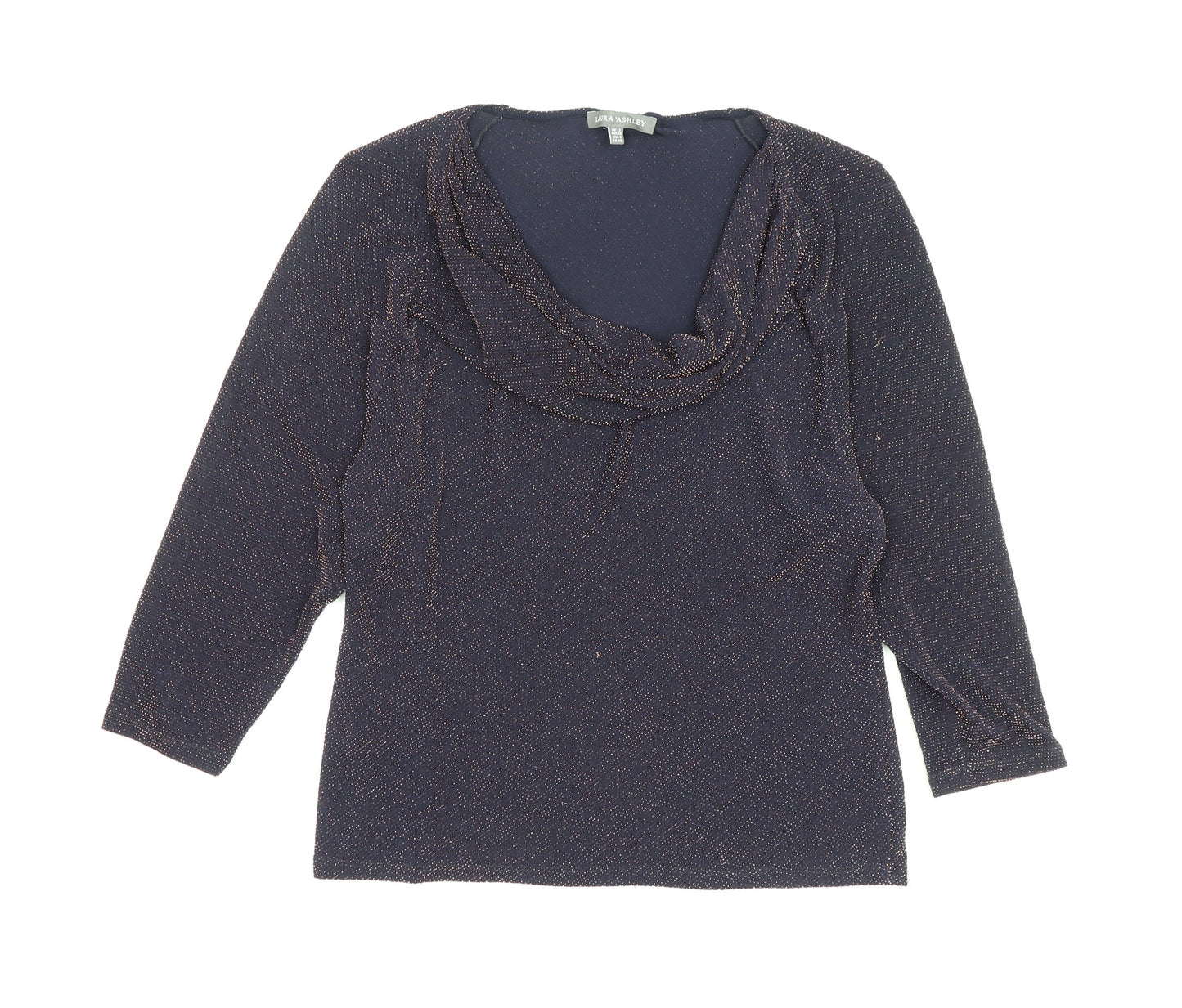 Laura Ashley Women’s Blue Cowl Neck Blouse Size 12