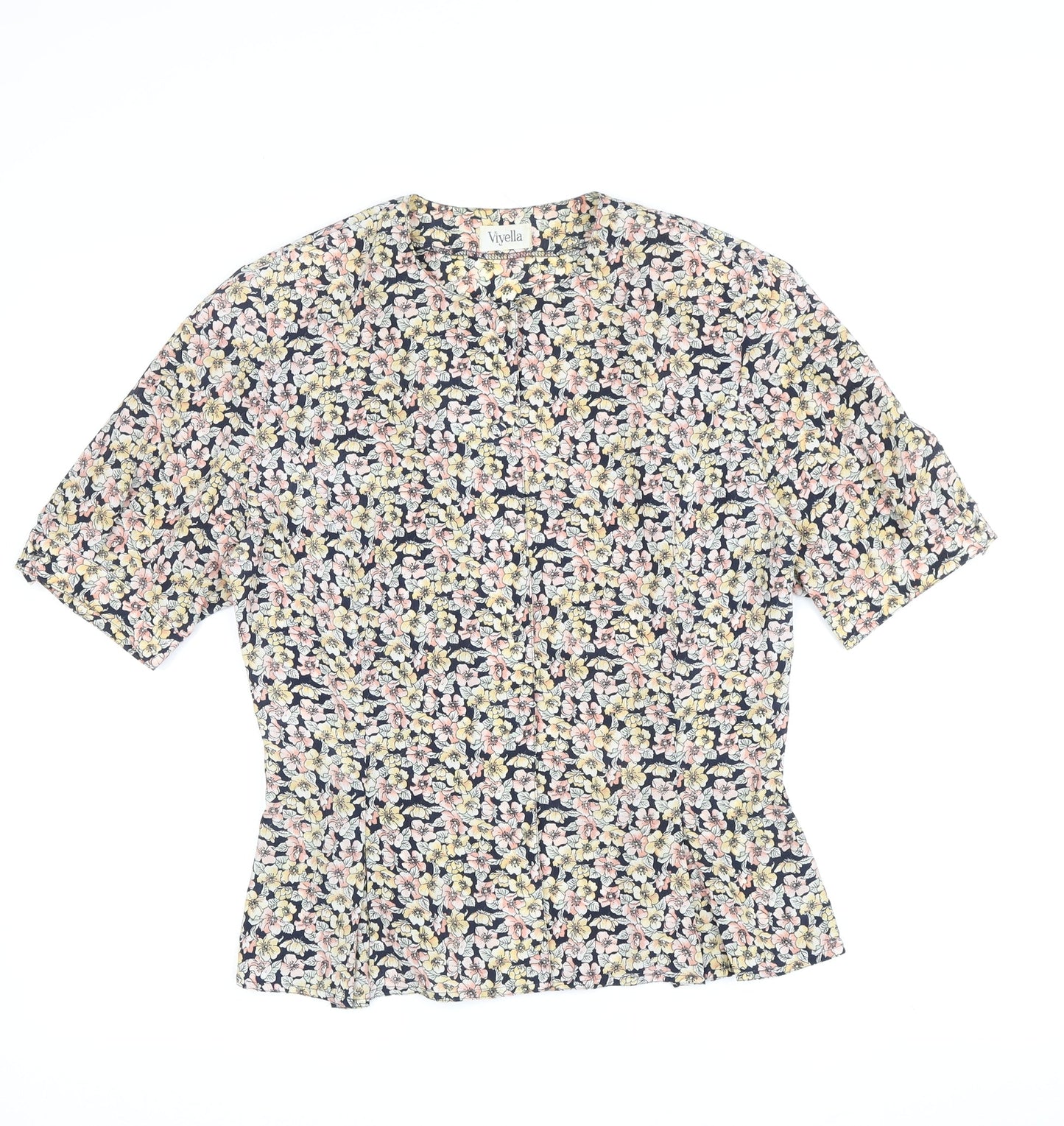Viyella Women's Multicoloured Floral Blouse - Size 8