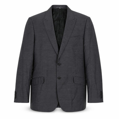 Front view of Jaeger Men's Grey Wool Blazer -, size 44R, Regular Fit