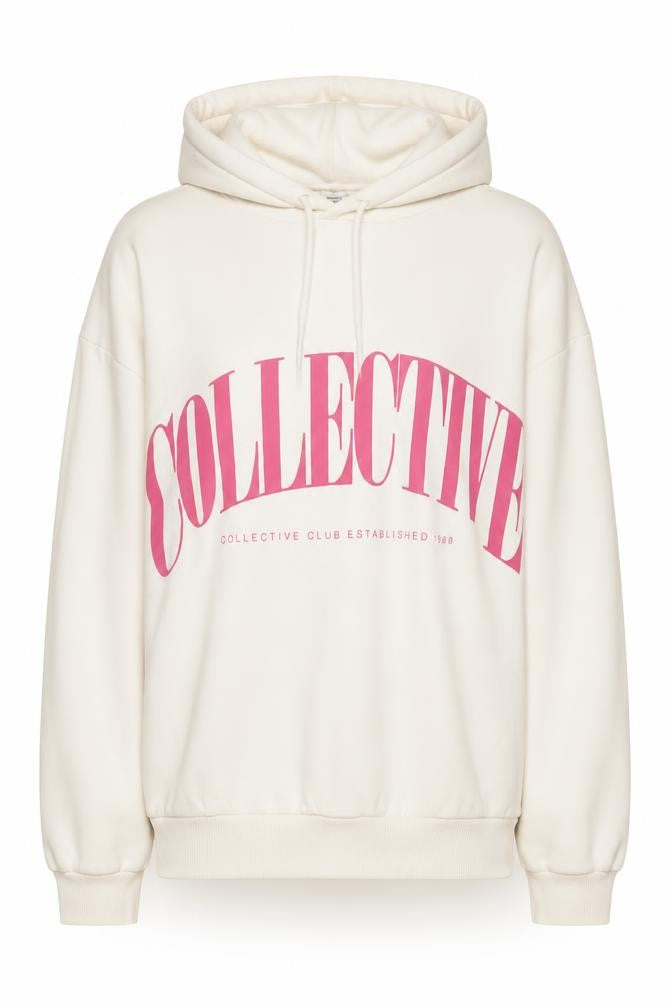 River Island Women’s Ivory Logo Hoodie, Size 3, Pullover