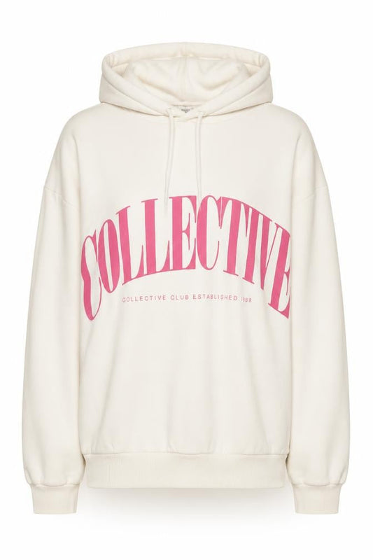 River Island Women’s Ivory Logo Hoodie, Size 3, Pullover