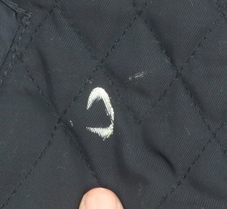 Close-up detail of Crew Clothing Women's Black Quilted Waistcoat, size 12