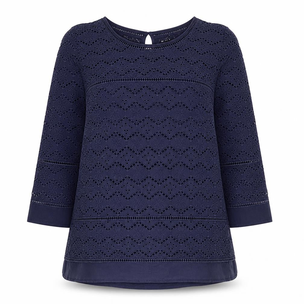 Next Women's Blue Cotton Blouse, Size 14, Lined