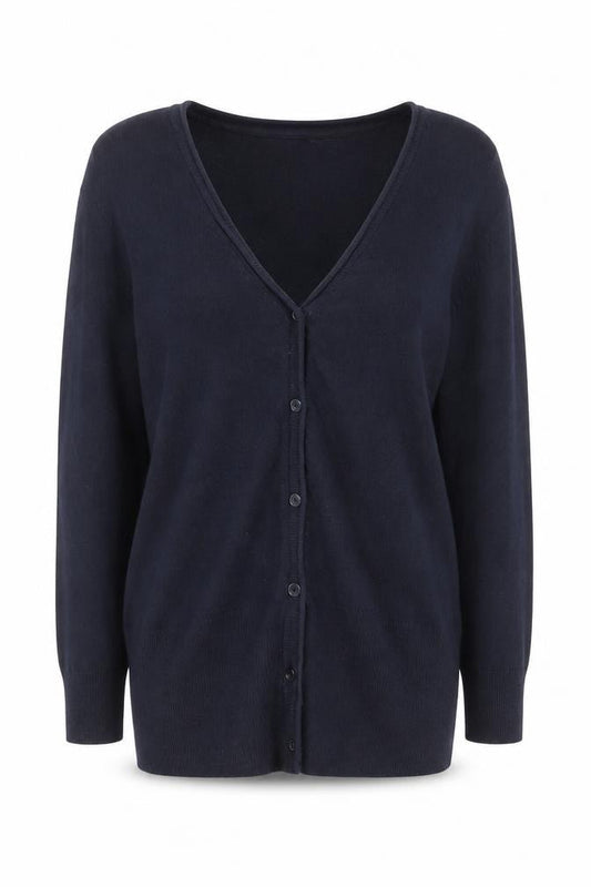 Front view of Red Herring Women's Blue Cardigan, size 8